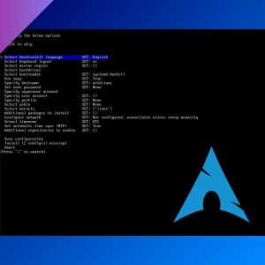 Installing Arch Linux with the new menu-based 'archinstall'