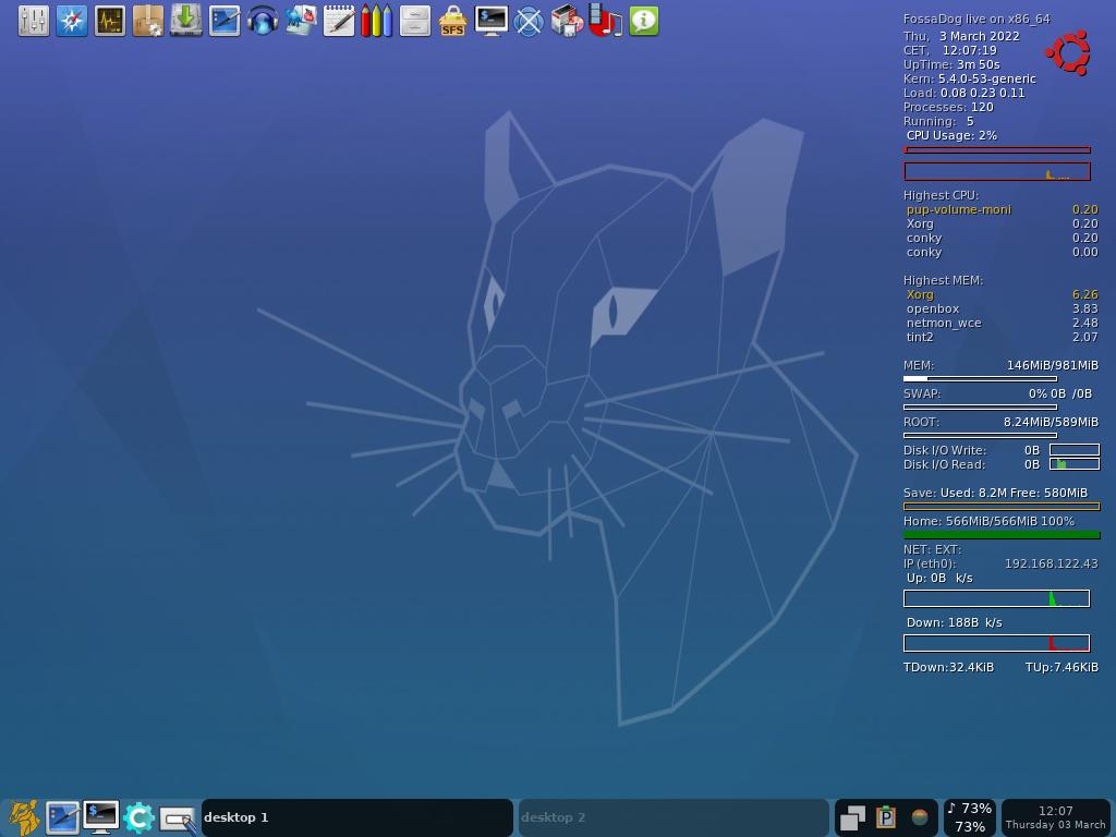 Dog Linux desktop