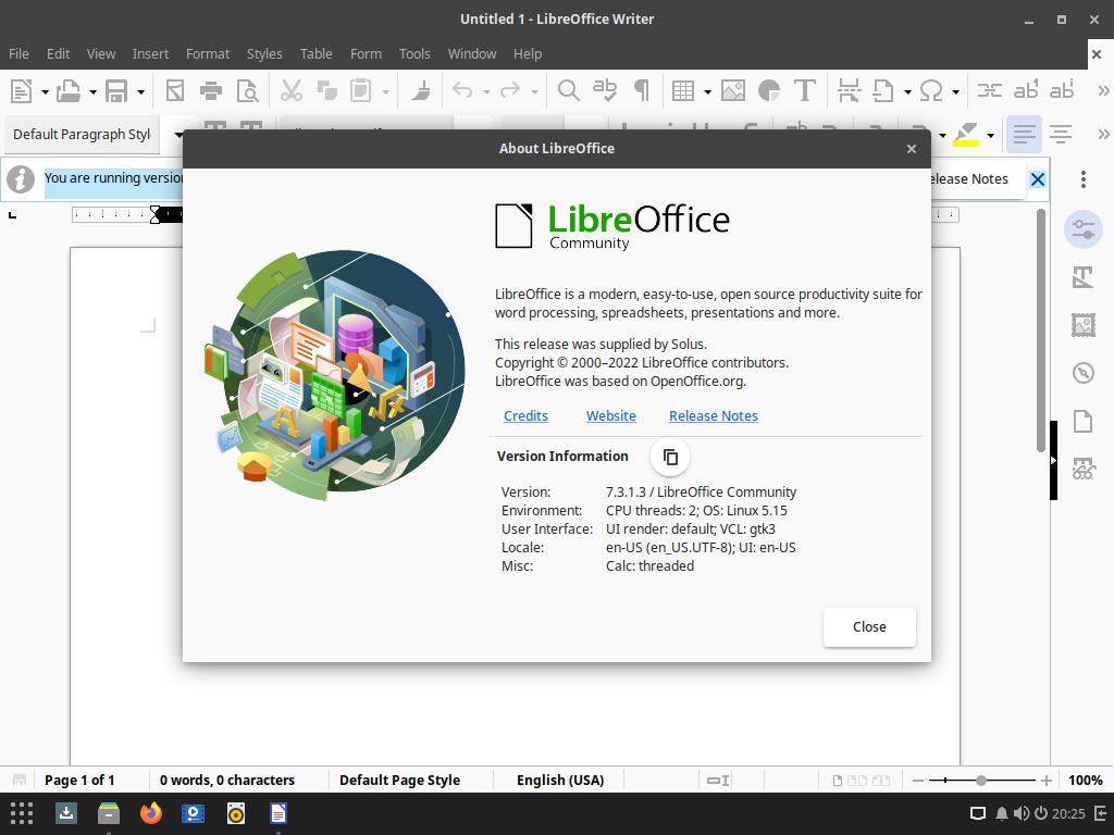 LibreOffice on Solus