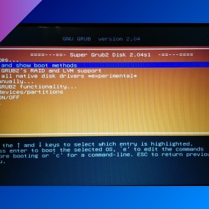 Super Grub2 Disk: boot a computer with a broken bootloader