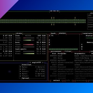 bpytop: an alternative to top and htop