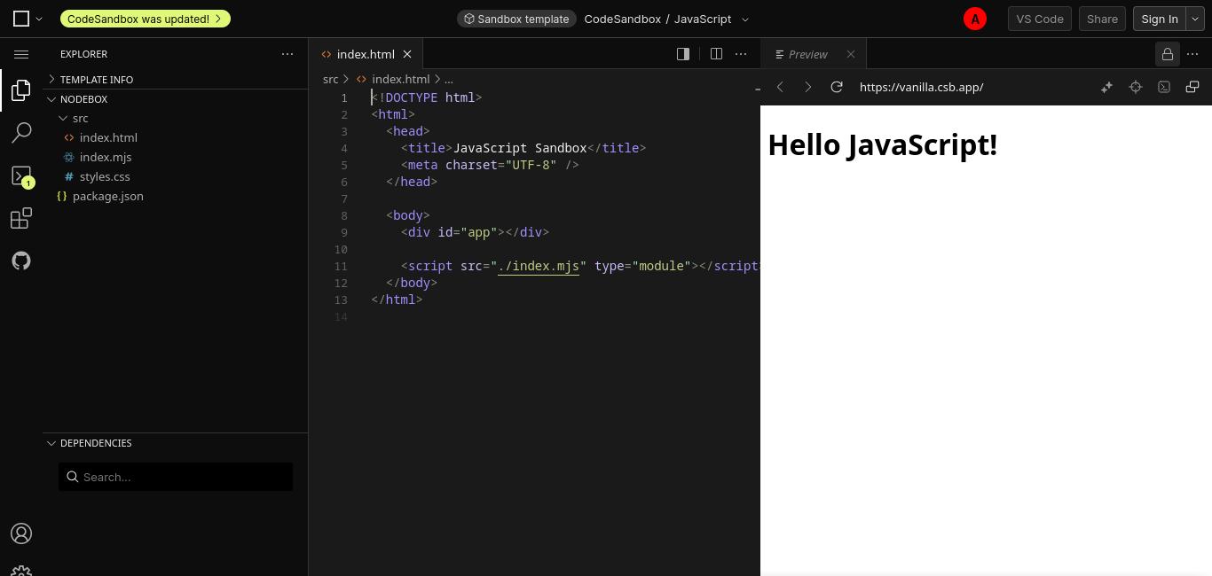 CodeSandbox CodeSandbox