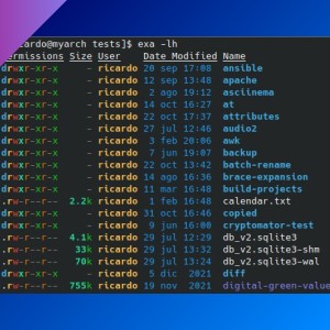 exa: a colorful replacement for 'ls'