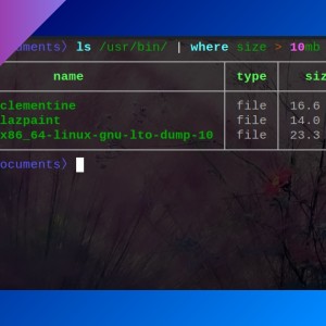 Nushell: a different shell